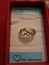 Celtic Design Ring In Sterling Silver with Gold Tone Twist Size T Gift Boxed UK