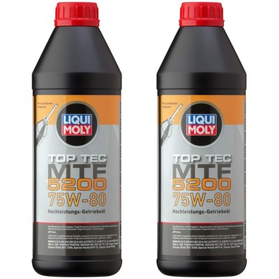 Liqui Moly Getriebeöl 75W-80 API GL4 2x 1L Top Tec MTF 5200 niedrigviskos
