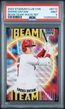 Shohei Ohtani Beam Team 2022 Topps Stadium Club Chrome Wave Ref #BT13 PSA 9