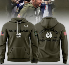 Fighting Irish 2025 Military Appreciation Special Hoodie All over print