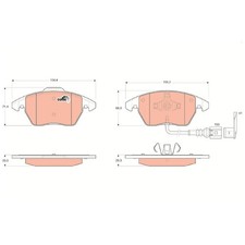 Satz Bremsbeläge Bremsklötze vorne für VW CC B7 358 EOS 1F7 Golf 5 1K1 | 2389