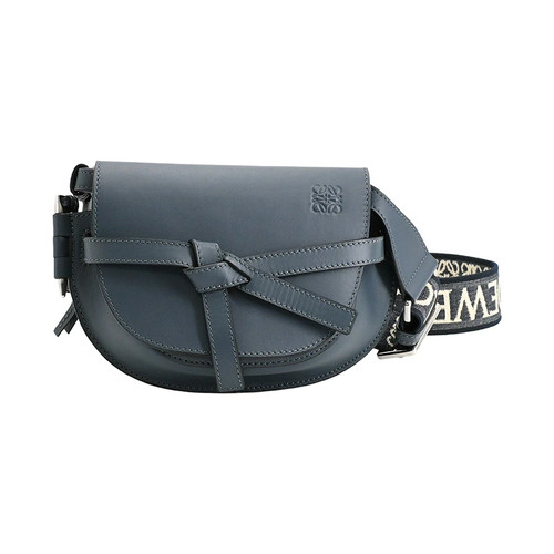 Used A Item LOEWE Gate Dual Bag Mini Shoulder Bag A650N46X13 Navy Ladies