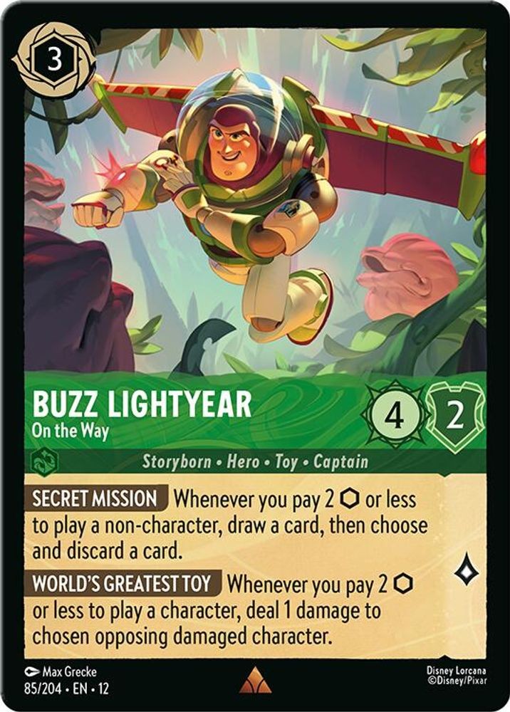Buzz Lightyear - On the Way 85/204 Rare Wilds Unknown Lorcana Lightly Played