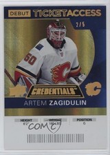 2021 Credentials 2020-21 Debut Ticket Access Gold 2/5 Artem Zagidulin #69 0t02