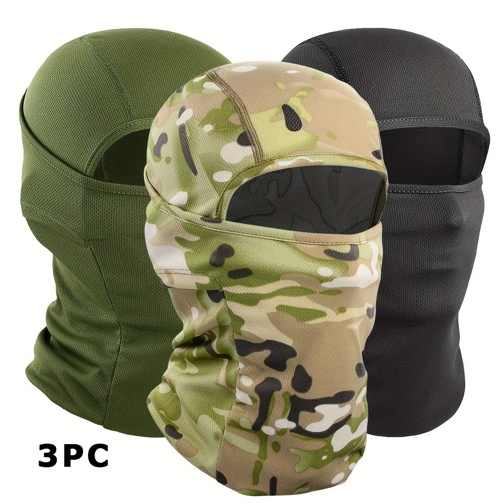 Lightweight 3PC UV Protection Balaclava Neck Gaiter Suitable for Outdoor Sports