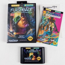 Flashback The Quest For Identity Sega Genesis Video Game Case Manual Complete