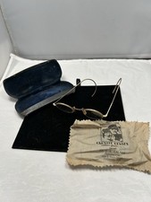 Vintage Bausch  Lomb Gold Filled Round Eyeglasses Cruxite Lenses Case 1920s