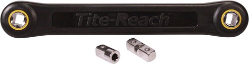 3/8" Tite-Reach Extension Wrench – 8-Inch Reach DIY Tool With 1/4" Bit Adapter For Home Garage Use (30 Ft-lbs Torque Rating)