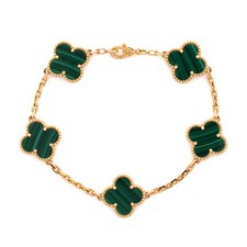 Van Cleef Arpels Vintage Alhambra 5 Motifs Bracelet 18K Yellow Gold