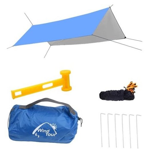 Portable Multifunctional Tent Footprint Traveling Awning Backpacking Tarp