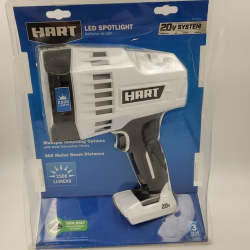 HART 20-Volt Cordless Portable LED Spot Light HPHL66 2500 Lumens Spotlight