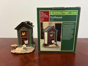 2009 Vintage Holiday Time Cowboy Christmas Collection "THE OUTHOUSE"