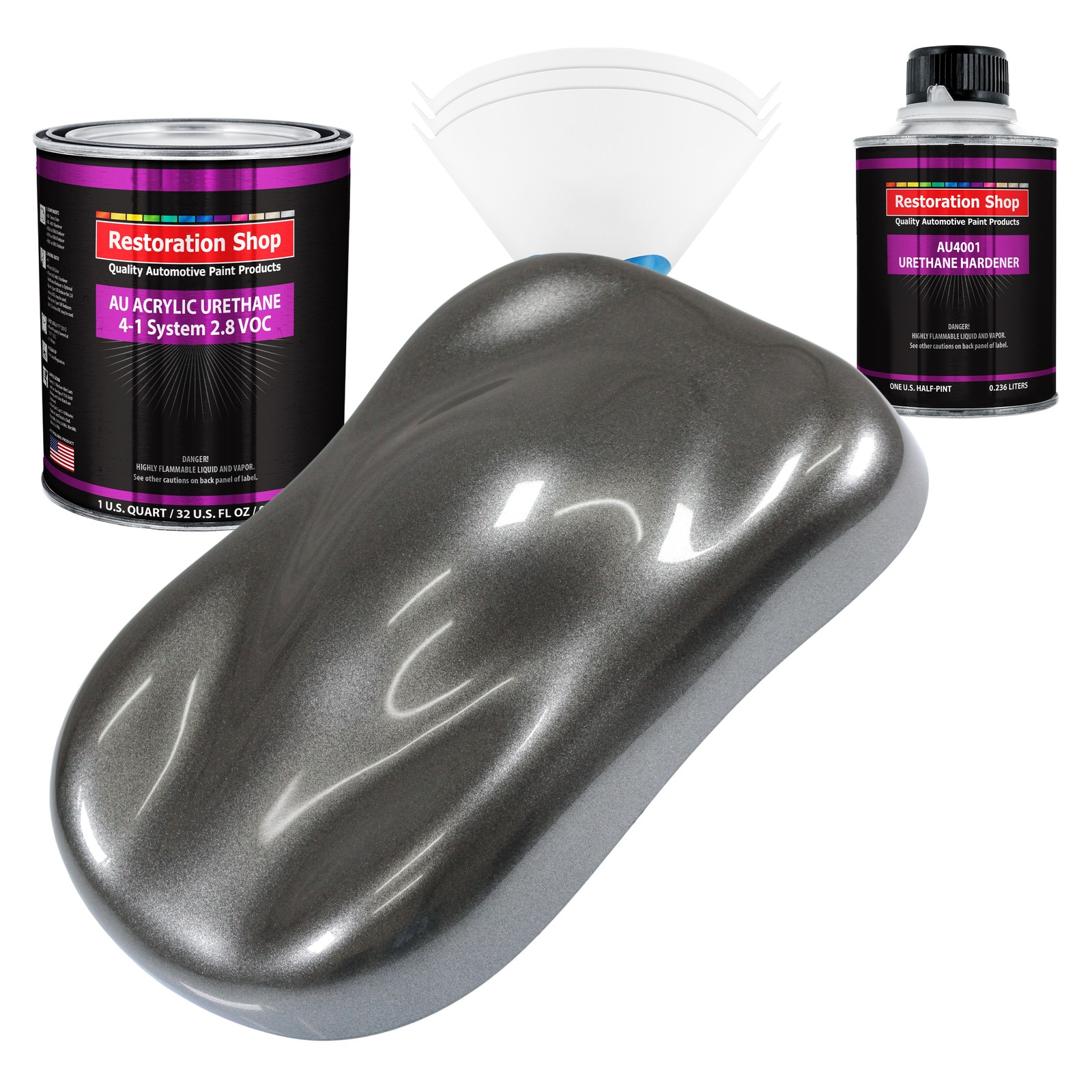 Restoration Shop Meteor Gray Metallic Acrylic Urethane Auto Paint Quart Kit