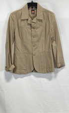 Diesel Women's Tan Cotton Chore Utility Jacket Button Up Sz M