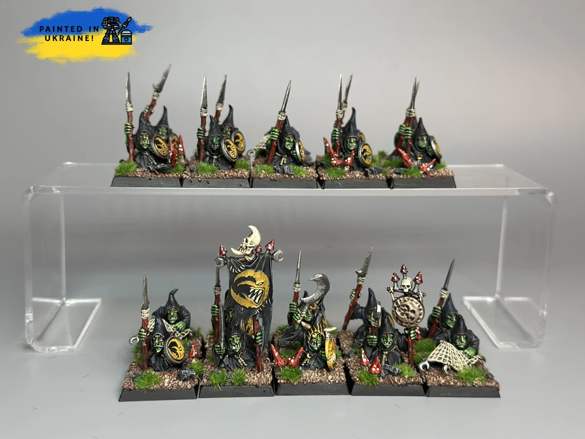 14 metal Snotlings Goblins Crew miniatures for use in Warhammer Fantasy