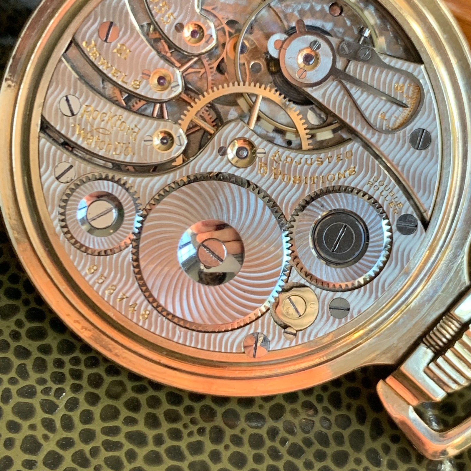 1911 Rockford Grade 655 Wind Indicator 21 Jewels Railroad Pocket Watch