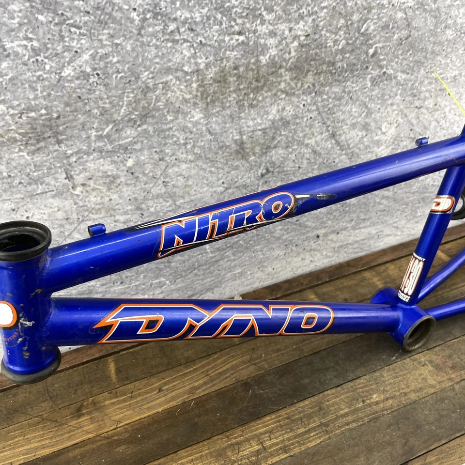 Cuadro de bicicleta BMX Dyno Nitro de colección 20 pulgadas azul Dropouts proyecto restauración GT Foto 4 de 4