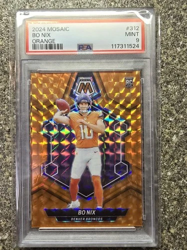 2024 Panini Mosaic BO NIX Orange #'d /199 color match PSA 9