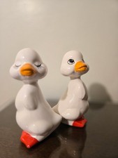 Lot of 2 Vintage Ceramic Duck Figurines