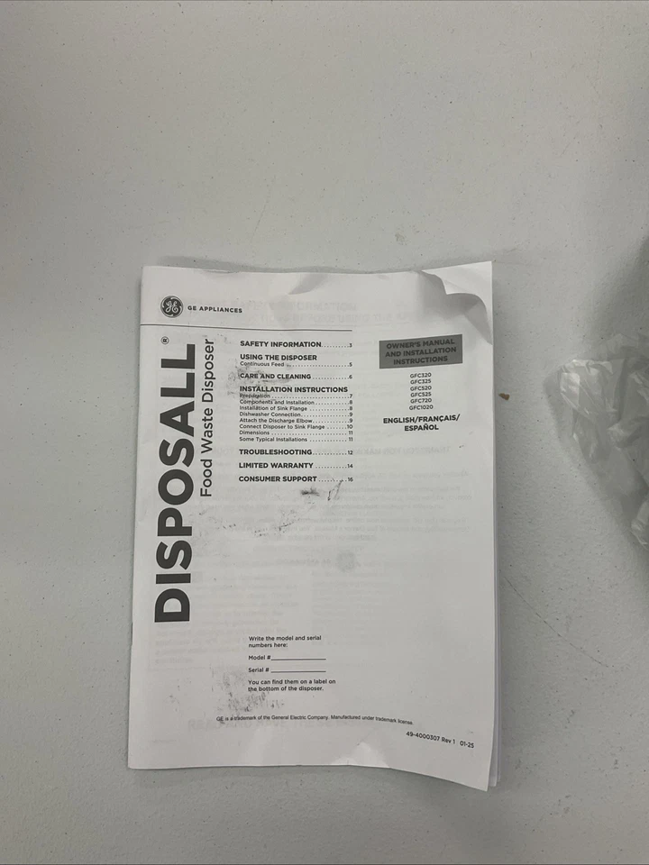 ⚙️ GE Disposall Garbage Disposal GFC525N — 1/2 HP 💪-ECS - Image 3 of 4