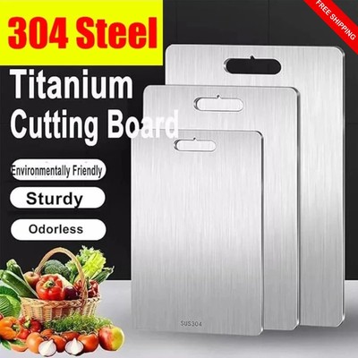 Titanium Cutting Board Double-Sided Titanium Cutting Boards for Kitchen Camping
