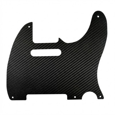 Carbon Fiber Telecaster Pickguard 5-Hole Modern Fit Matte Weave Pattern 3D Print