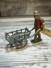 George Munkle lead farm figure Made In France Man With Cart