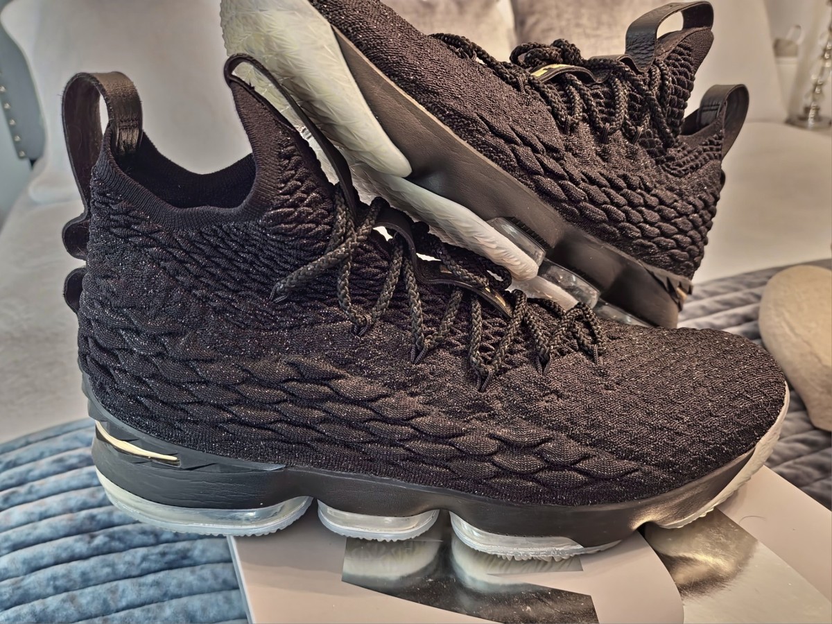 Nike Jordan LeBron James XV 15 Black Metallic Gold 897648-006