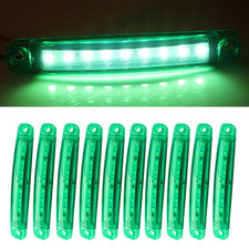 10pcs 1Wx9 truck side light Green light 12-24V universal 9led 3030 lamp beads