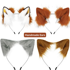 SMILETERNITY Handmade Animal Headband   Fox / Wolf / Cat Ears   Cosplay Costume