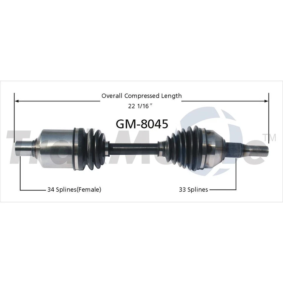 Par de ejes delanteros CV para Buick LeSabre Aurora Bonneville SurTrack Set Foto 2 de 3