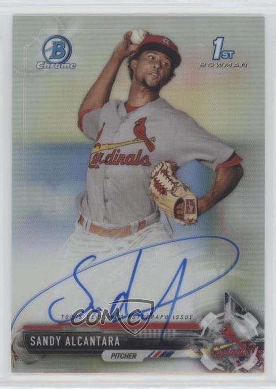2017 Bowman Chrome Prospect Refractor 319/499 Sandy Alcantara #CPA-SA Auto nq3