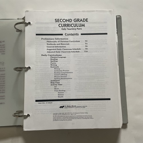Abeka Second Grade Curriculum Lesson Plans (6th Edition) Pacing Guide Teacher - Picture 2 of 18