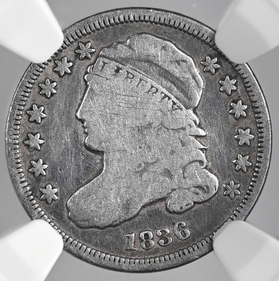 1836  10C CAPPED BUST SILVER DIME  NGC VG DETAILS "CLEANED"  #8404750-012 - Image 2 of 4