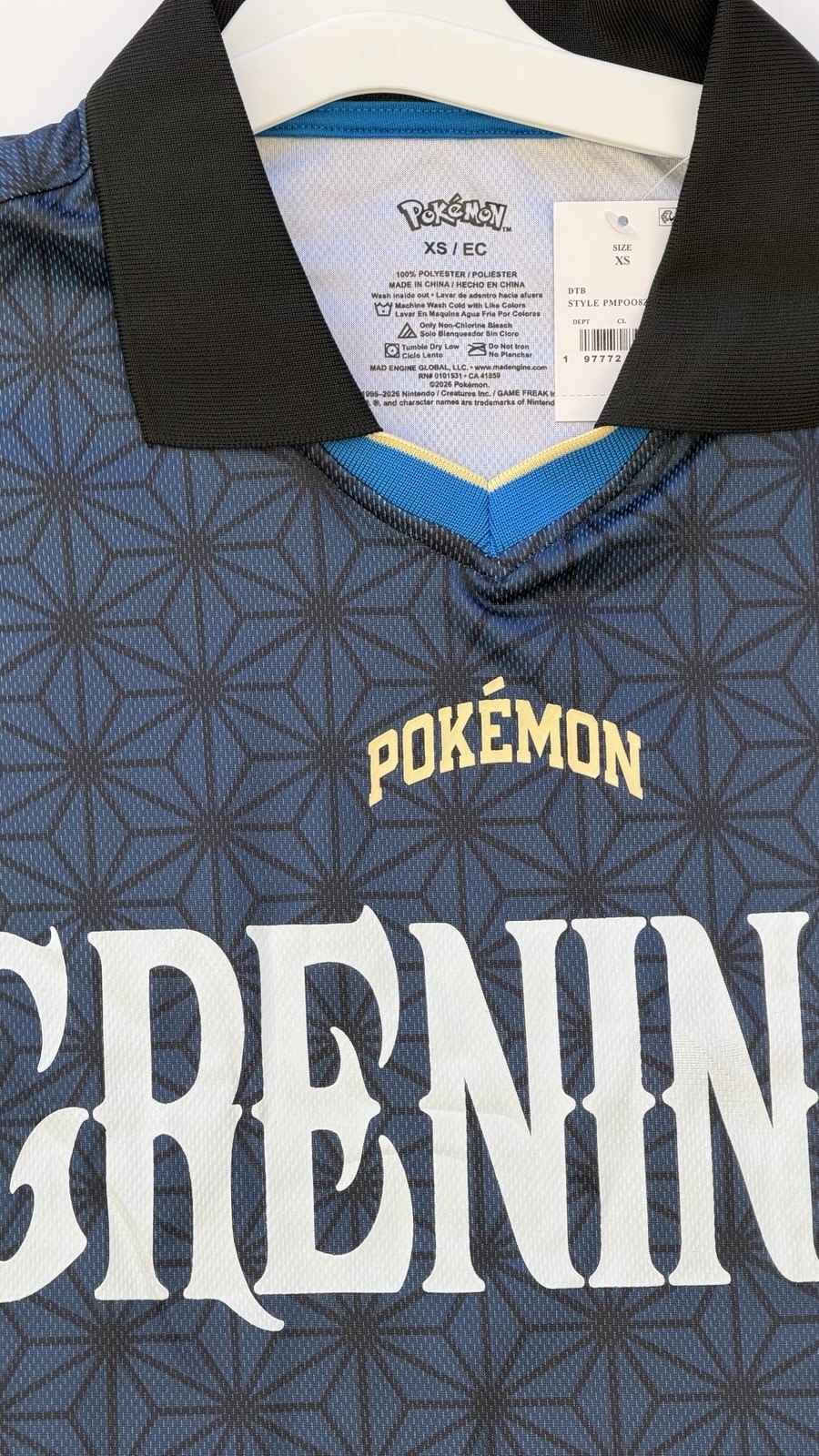 Rare Target x Pokémon Greninja Soccer Polo - Size Small (Youth S) - New w/Tags image 4