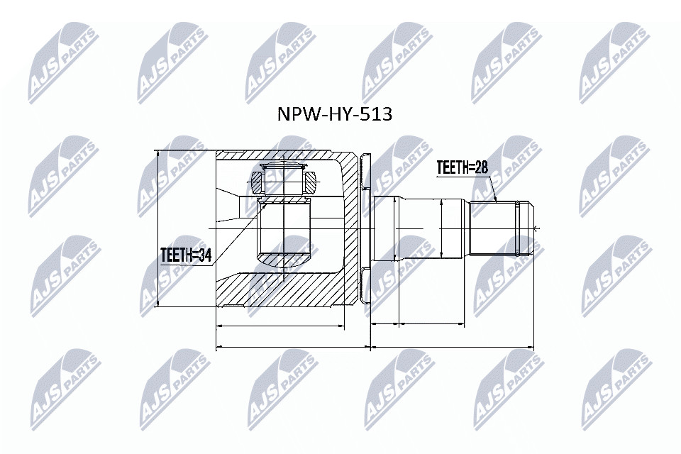 N.T.Y. NPW-HY-513.NTY Joint Kit, drive shaft for HYUNDAI,HYUNDAI (HUATAI) - Image 9