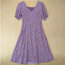 Old Navy Womens 90s Boho Grunge Burgundy Floral Smocked Back Midi Dress Medium