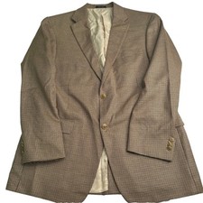 Vtg Hart Schaffner Marx Botto Guiseppe Blazer Coat Jacket Wool Size 46 USA Made