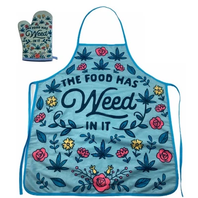 CRAZY DOG TSHIRTS The Food Has Weed In It Funny Marijuana 420 Novelty Kitchen Accessories