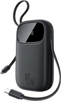 Baseus Qpow3 Powerbank 20000Mah 45W 2X Usb C Kabel 3X Usb C 1X Usb A Led Schwarz