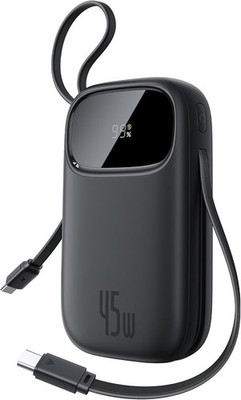 Baseus QPow3 Powerbank 20000mAh 45W 2x USB C Kabel 3x USB C 1x USB A LED schwarz