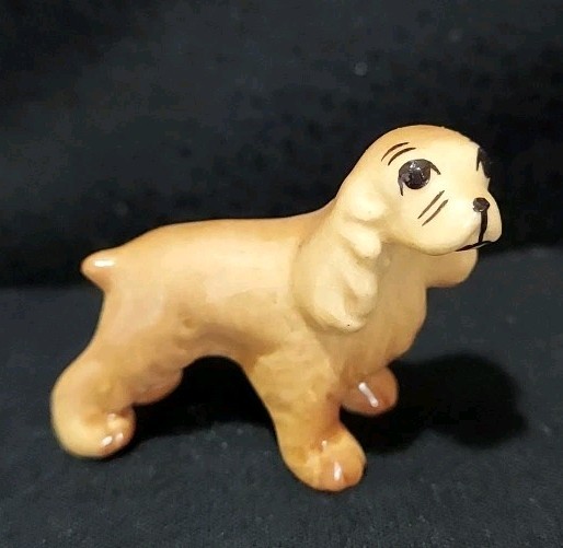 VTG 1950s Hagen-Renaker Miniature Porcelain Cocker Spaniel, Standing A-98 Tan