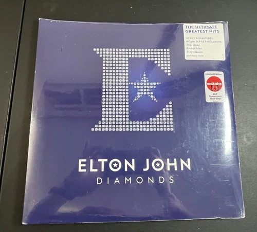 RARE! Elton John Diamonds 2LP 2025 Diamond Blue Vinyl New Sealed MINT