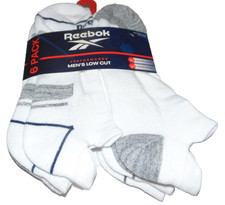  6 NWT Men's REEBOK Low-Cut Performance Socks Shoe Size 6-12.5 Nice FS 