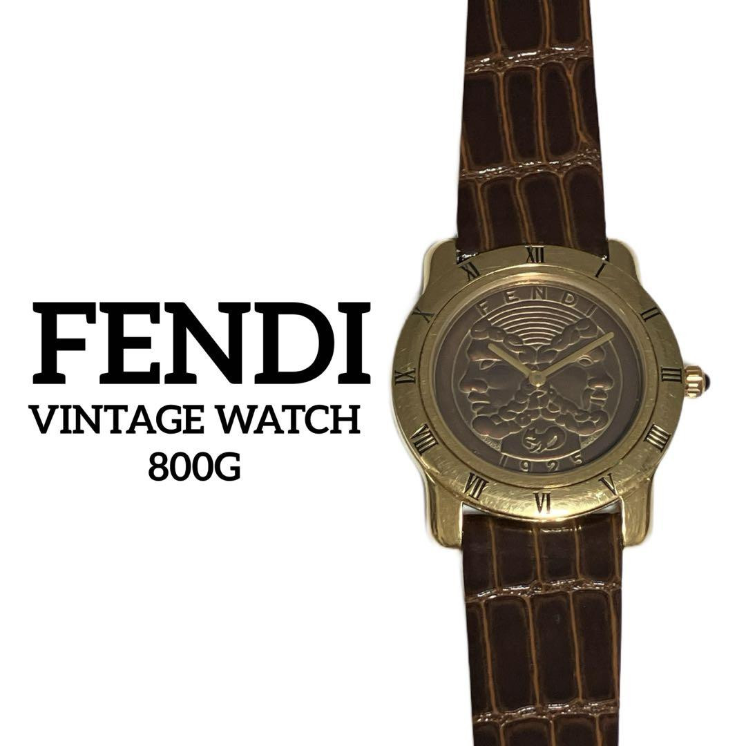 フェンディ 800G ヴィンテージ メンズ 時計 ゴールド ラウンド