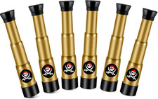 6 Pcs Plastic Pirate Telescopes for Kids Adjustable Mini Pirate Spyglass for Bir