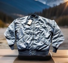 Jordan Men Essentials Renegade Bomber Jacket Washed Blue FN6543-436 Sz M NWT