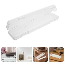  10 Pcs Travel Toothbrush Box Plastic Case with Handle Clear Boxes