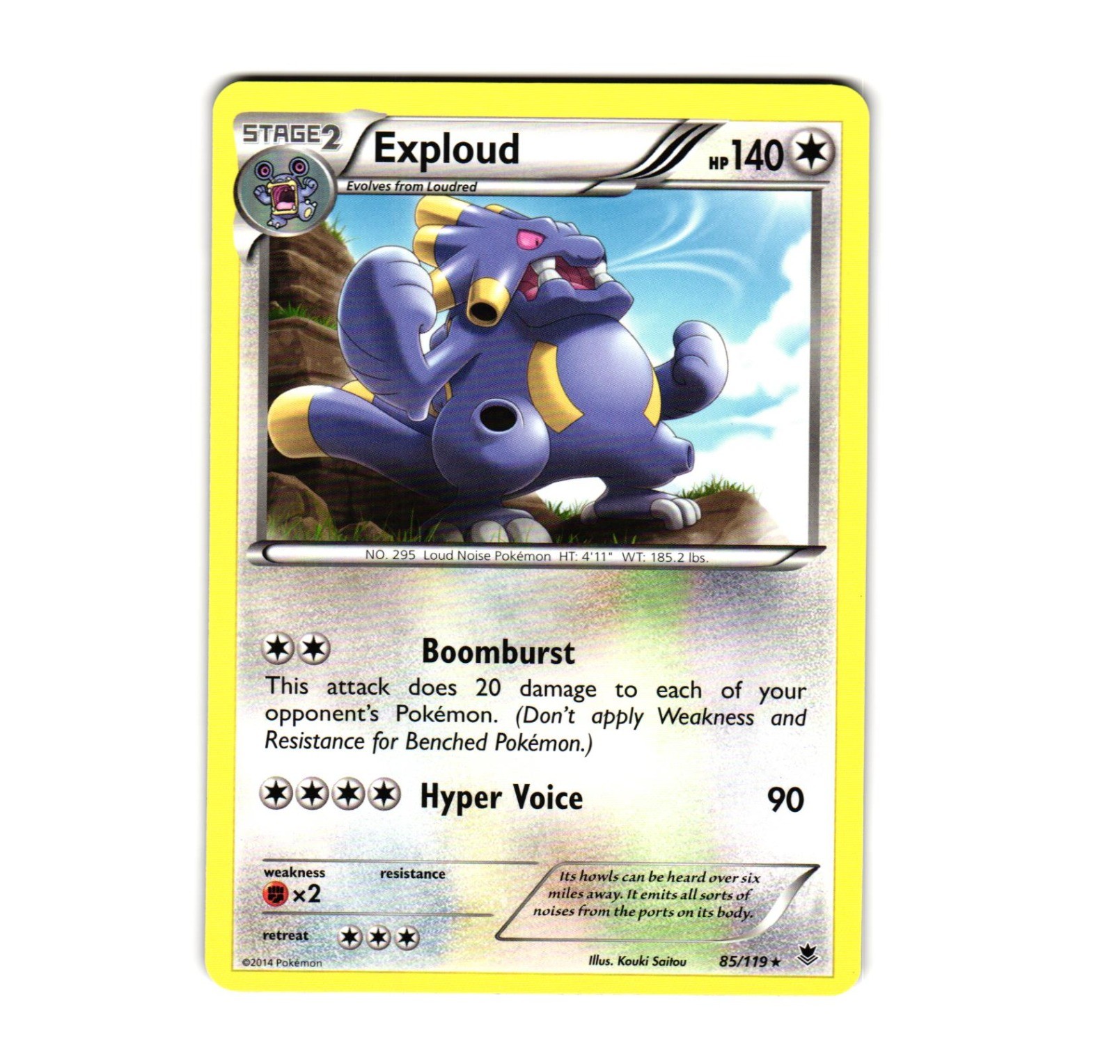 Pokemon Exploud 85/119 XY - Phantom Forces Rare NM