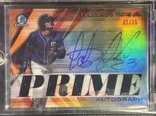 2019 Bowman Chrome Fernando Tatis Jr RC Auto Prime Signatures Orange /25